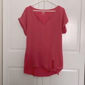 Soho New York and Company jeans pullover Top with bottom tie.